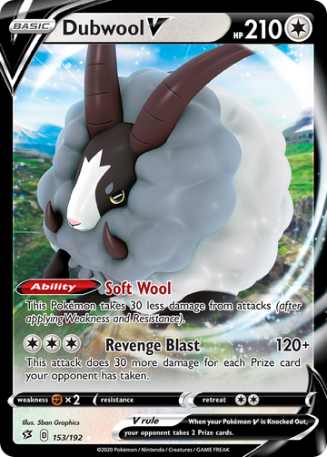 153/192 - Dubwool V - [Rare Holo V]