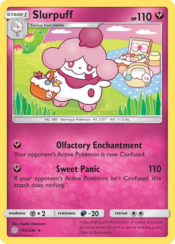 Pokémonkaart 154/236 - Slurpuff - Cosmic Eclipse - [Rare]