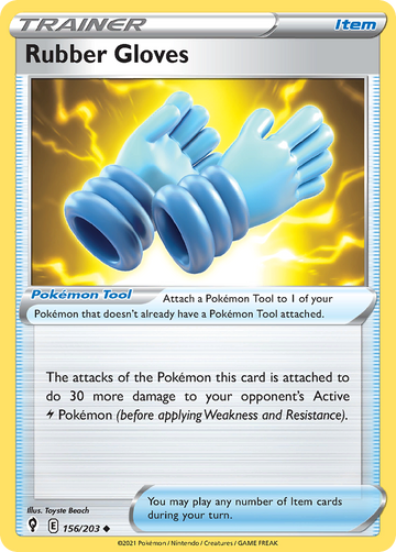 156/203 - Rubber Gloves - Reverse Holo - [Uncommon]