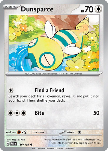 156/193 - Dunsparce - [Common] - Reverse Holo