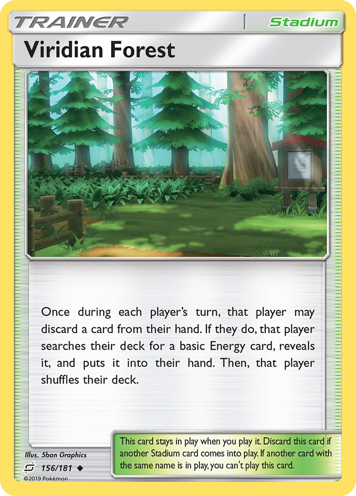 Pokémonkaart 156/181 - Viridian Forest - Team Up - [Uncommon]