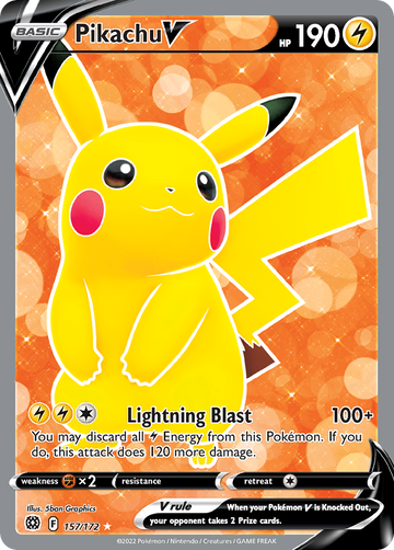 157/172 - Pikachu V - [Rare Ultra]