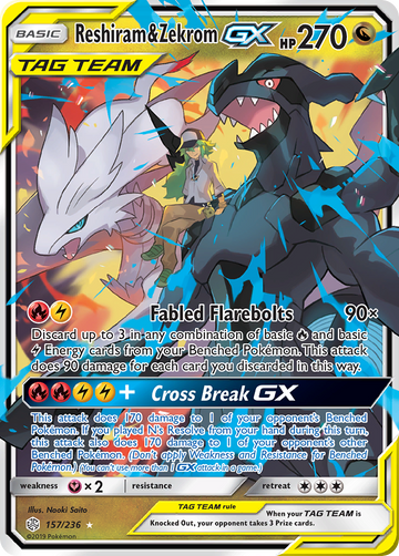 157/236 - Reshiram & Zekrom-GX - [Rare Holo GX]