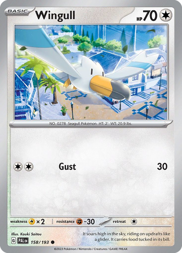 158/193 - Wingull - [Common] - Reverse Holo