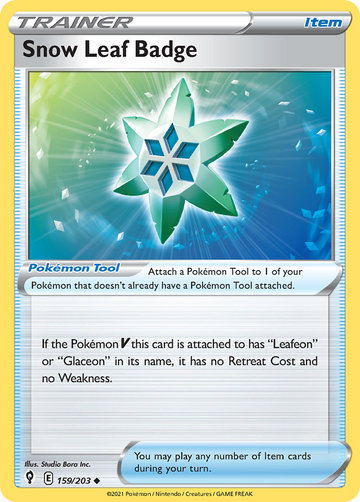 159/203 - Snow Leaf Badge - [Uncommon]