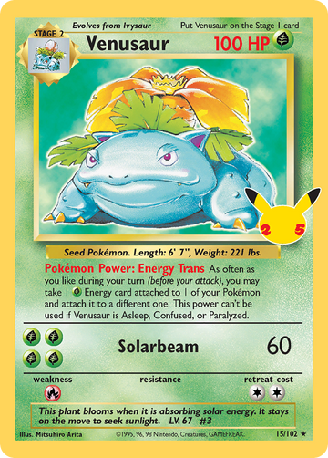 Pokémonkaart 015/102 - Venusaur - Celebrations: Classic Collection - [Classic Collection]