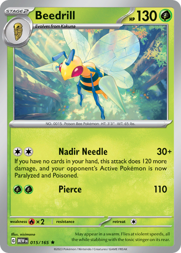 015/165 - Beedrill - [Rare] - Reverse Holo