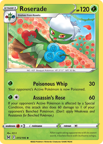 015/196 - Roserade - Reverse Holo - [Uncommon]