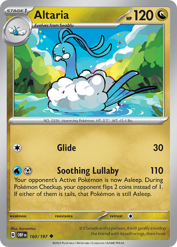 160/197 - Altaria - [Uncommon] - Reverse Holo