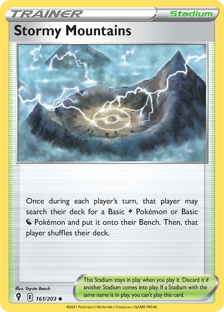 Pokémonkaart 161/203 - Stormy Mountains - Evolving Skies - [Uncommon]