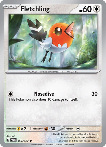 163/193 - Fletchling - [Common] - Reverse Holo