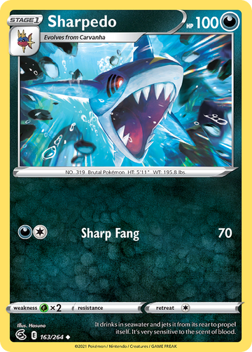 163/264 - Sharpedo - [Uncommon] - Reverse Holo