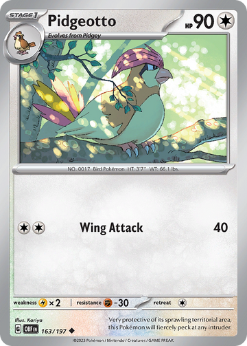 163/197 - Pidgeotto - [Uncommon] - Reverse Holo