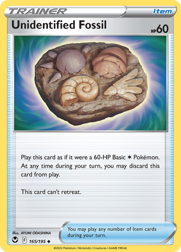 165/195 - Unidentified Fossil - [Uncommon] - Reverse Holo