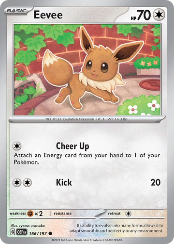 166/197 - Eevee - [Common] - Reverse Holo