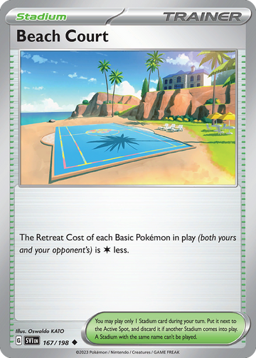 167/198 - Beach Court - [Uncommon] - Reverse Holo