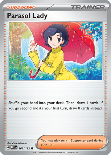 169/182 - Parasol Lady - [Common] - Reverse Holo