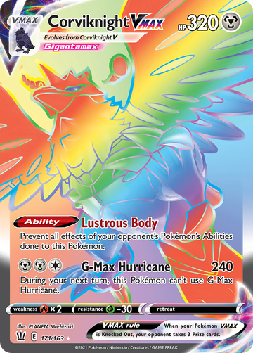 171/163 - Corviknight VMAX - [Rare Rainbow]