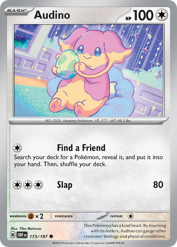 173/197 - Audino - [Common] - Reverse Holo