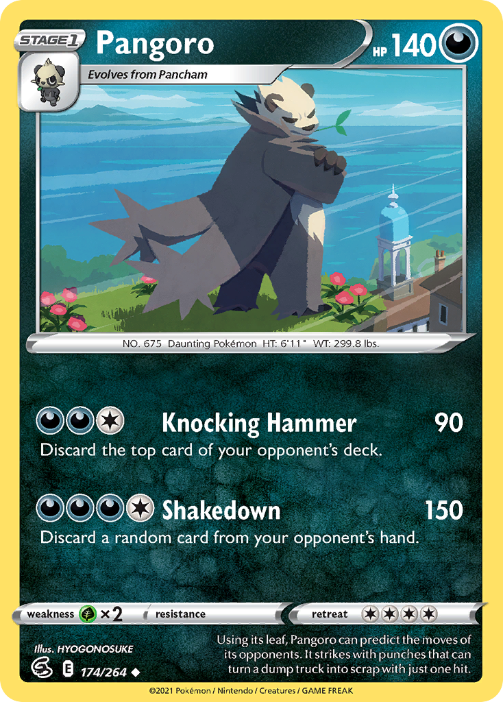 Pokémonkaart 174/264 - Pangoro - Fusion Strike - [Uncommon]