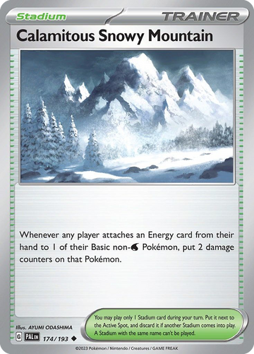 174/193 - Calamitous Snowy Mountain - [Uncommon] - Reverse Holo