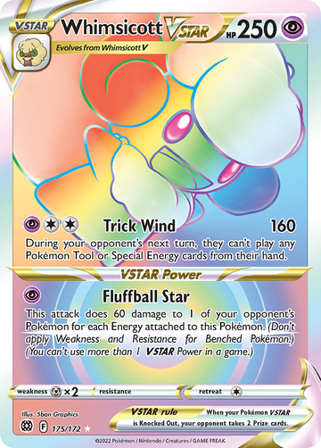 175/172 - Whimsicott VSTAR - [Rare Rainbow]