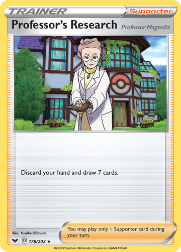 178/202 - Professor's Research (Professor Magnolia) - [Rare Holo] - Reverse Holo