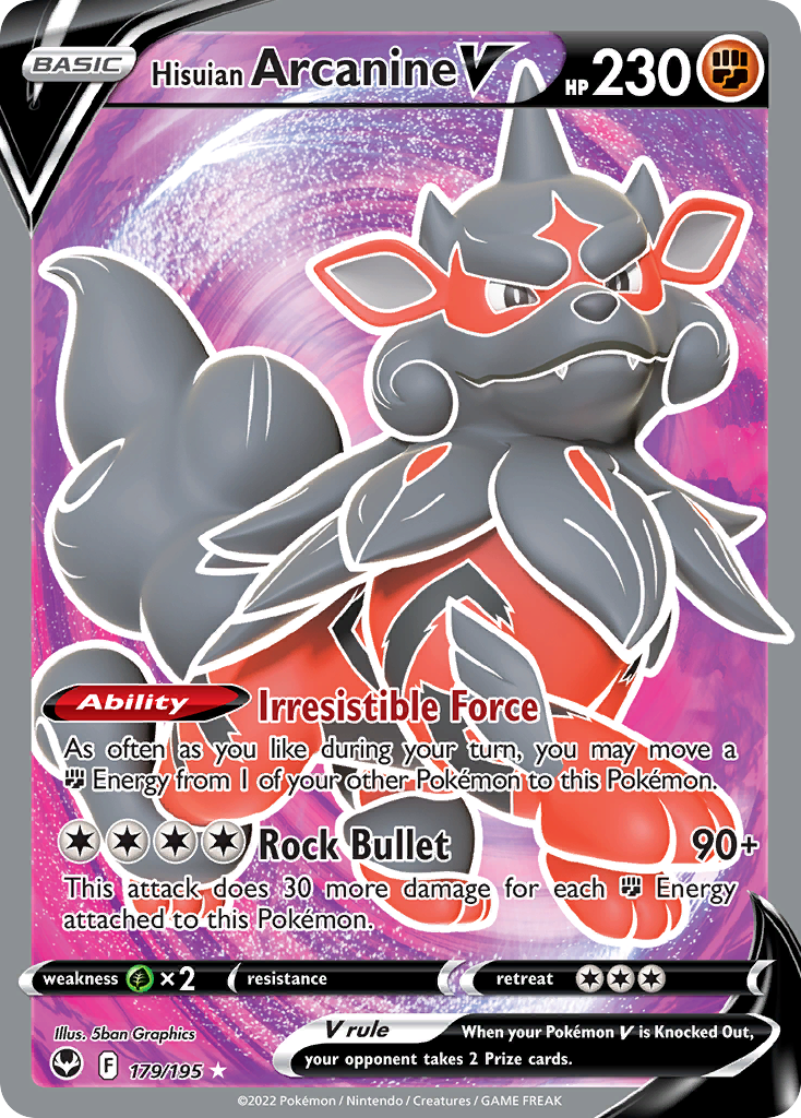 179/195 - Hisuian Arcanine V - [Rare Ultra]