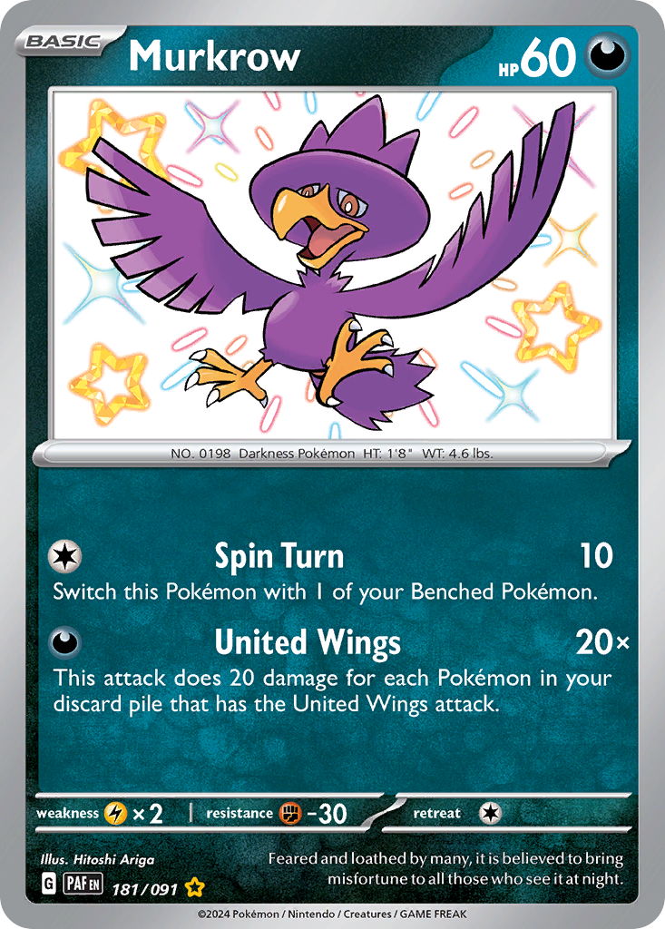 181/091 - Murkrow - [Shiny Rare]