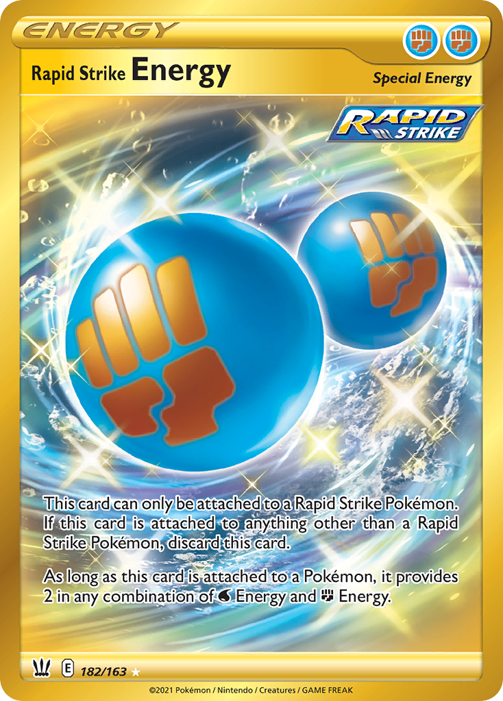 Pokémonkaart 182/163 - Rapid Strike Energy - Battle Styles - [Rare Secret]