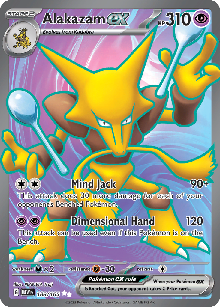 188/165 - Alakazam ex - [Ultra Rare]