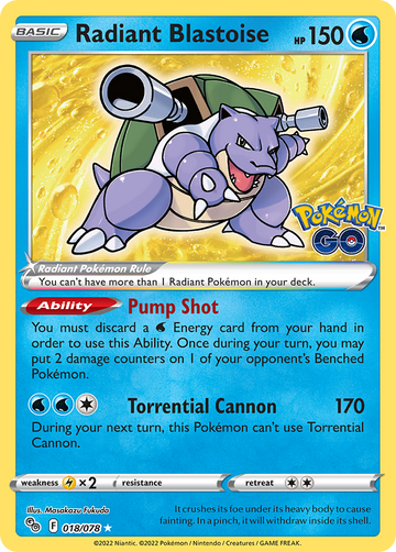 018/078 - Radiant Blastoise - [Radiant Rare]