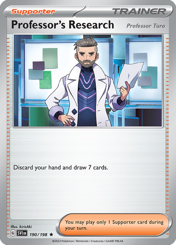 190/198 - Professor's Research (Professor Turo) - [Rare] - Reverse Holo