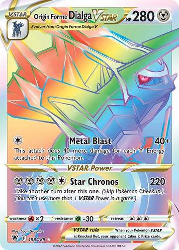 198/189 - Origin Forme Dialga VSTAR - [Rare Rainbow]