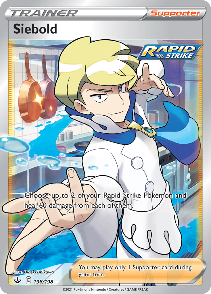 Pokémonkaart 198/198 - Siebold - Chilling Reign - [Rare Ultra]