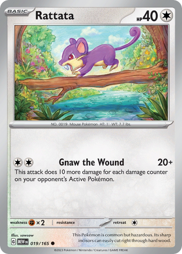 019/165 - Rattata - [Common] - Reverse Holo