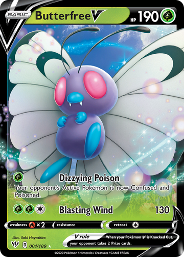 001/189 - Butterfree V - [Rare Holo V]