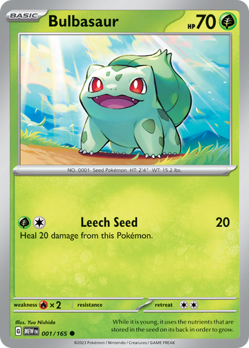 001/165 - Bulbasaur - [Common] - Reverse Holo