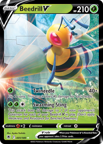 001/189 - Beedrill V - [Rare Holo V]