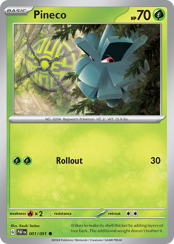 001/091 - Pineco - [Common] - [Reverse Holo]