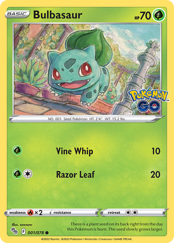 001/078 - Bulbasaur - Reverse Holo - (Common]