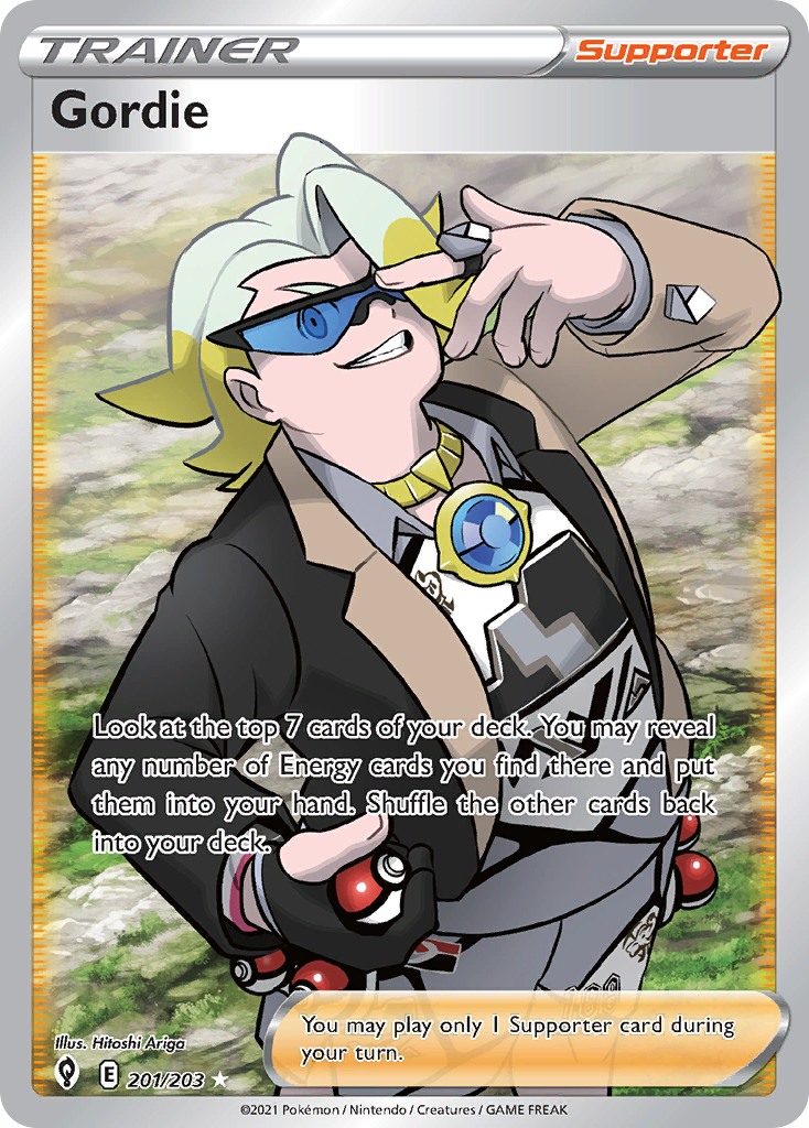 Pokémonkaart 201/203 - Gordie - Evolving Skies - [Rare Ultra]