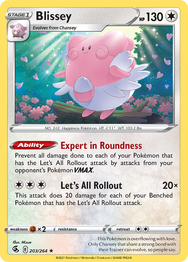 Pokémonkaart 203/264 - Blissey - Fusion Strike - [Rare]