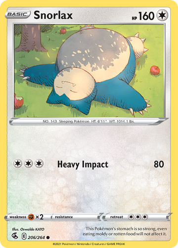 206/264 - Snorlax - Reverse Holo - [Common]