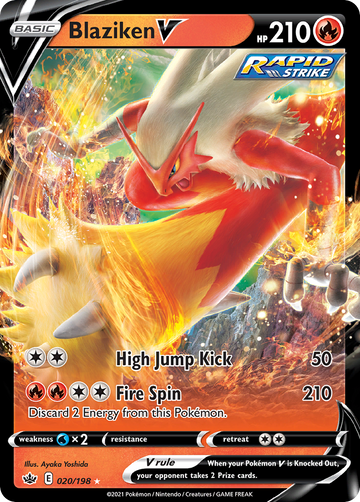 020/198 - Blaziken V - [Rare Holo V]