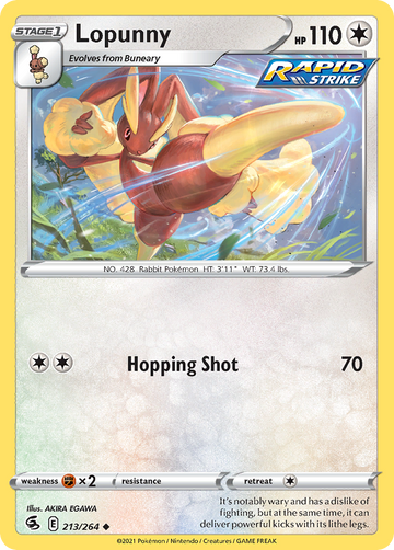 213/264 - Lopunny - Reverse Holo - [Uncommon]