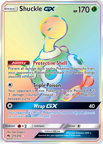 215/214 - Shuckle-GX - [Rare Rainbow]