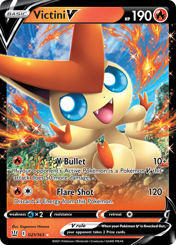 021/163 - Victini V - [Rare Holo V]