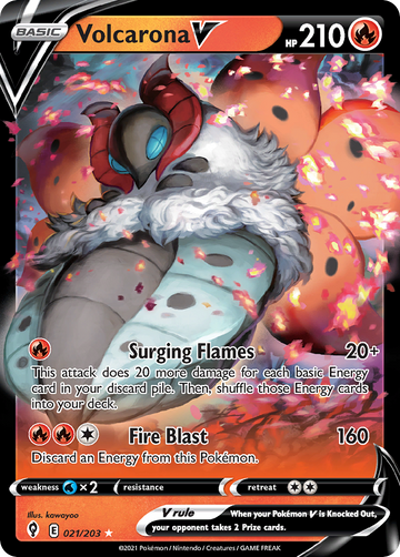 021/203 - Volcarona V - [Rare Holo V]