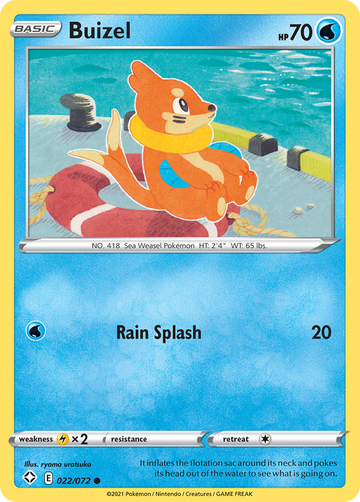 022/072 - Buizel - Reverse Holo - [Common]